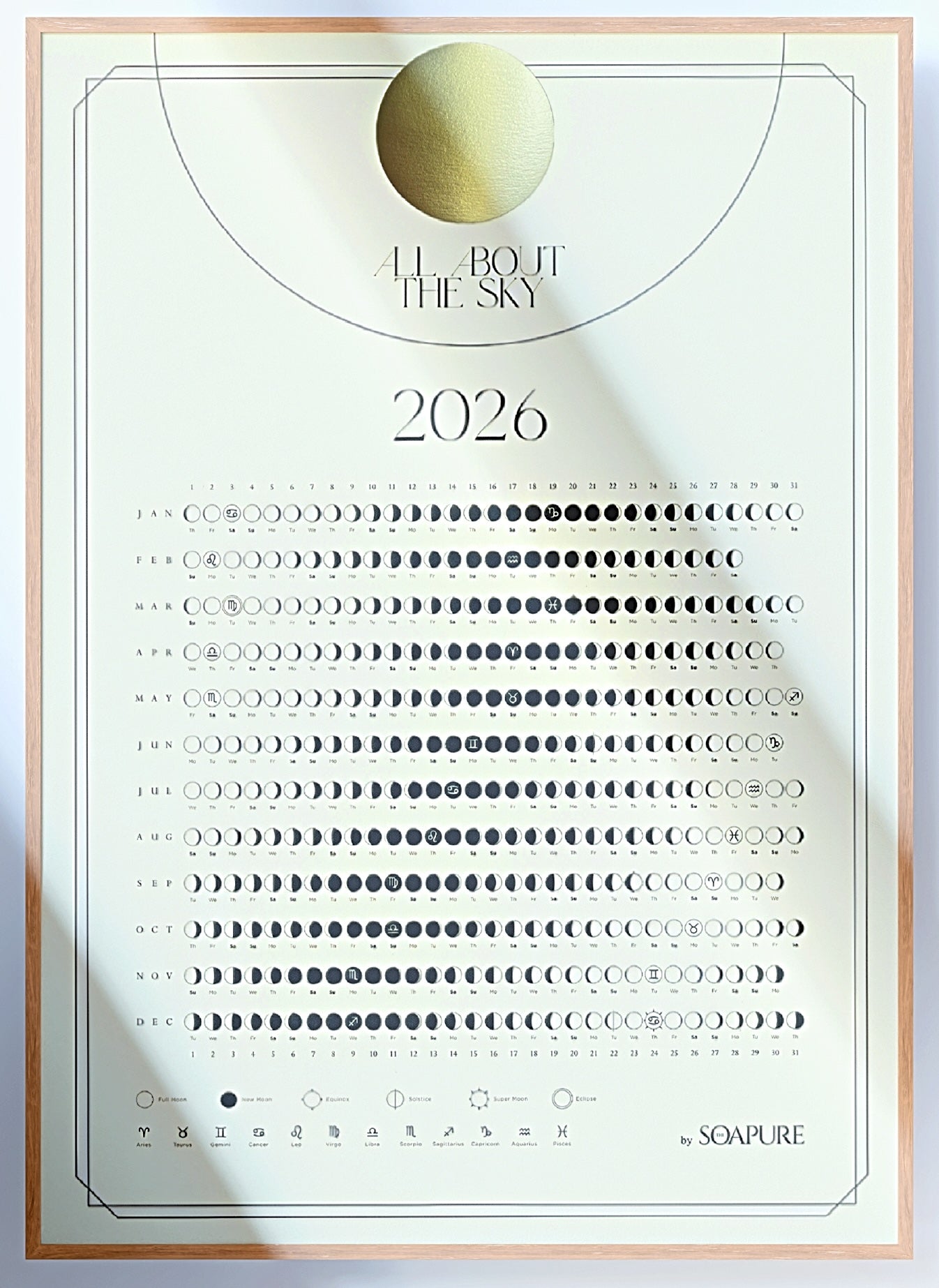 MOON CALENDAR 2026 – THE SOAPURE